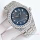 Luxury Copy Audemars Piguet R.O. Diamond Pave Auto watch 15500st Blue Dial (2)_th.jpg